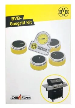 Grillfürst G591E Borussia Dortmund Edition 5-Brenner Einbaugrill Mit Heckbrenner Und Edelstahl Rosten 19 Grillfürst G591E Borussia Dortmund Edition 5-Brenner Einbaugrill Mit Heckbrenner Und Edelstahl Rosten -Natur Erlebnis BVB Gasgrill Kit 2
