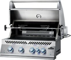 Napoleon 700-Series 32" BIG32 Edelstahl Einbaugrill Inkl. Drehspieß - Modell 2023 -Natur Erlebnis Napoleon Einbaugrill BIG32 Drehspiess Motor