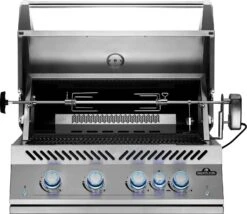Napoleon 700-Series 32" BIG32 Edelstahl Einbaugrill Inkl. Drehspieß - Modell 2023 -Natur Erlebnis Napoleon Einbaugrill BIG32 Rotisserie Motor Drehspiess