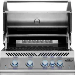 Napoleon 700-Series 32" BIG32 Edelstahl Einbaugrill Inkl. Drehspieß - Modell 2023 -Natur Erlebnis Napoleon Einbaugrill BIG32 Warmhalterost Edelstahl hinten