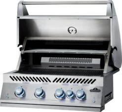 Napoleon 700-Series 32" BIG32 Edelstahl Einbaugrill Inkl. Drehspieß - Modell 2023 -Natur Erlebnis Napoleon Einbaugrill BIG32 Warmhalterost hinten