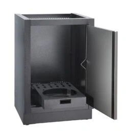 Napoleon Outdoor Küche Oasis 300 Mit Prestige Pro 665 Edelstahl Einbaugrill Ohne Vordefinierte Arbeitsplatte -Natur Erlebnis Napoleon Gasflaschen Unterschrank Tuer offen 4