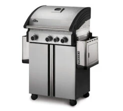 Napoleon Legend 410 Edelstahl Gasgrill - 3 Brenner Mit Seitenbrenner - Inkl. Napoleon Abdeckhaube -Natur Erlebnis Napoleon Legend LD410 Seitentische runtergeklappt 1