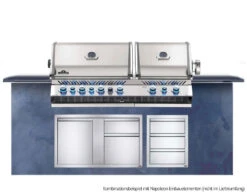 Napoleon Prestige Pro 825-3 Edelstahl Einbaugrill Gas - Inkl. Drehspieß - Modell 2023 -Natur Erlebnis Napoleon Prestige PRO 825 in Outdoor Kueche Beispiel