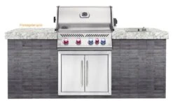 Napoleon Prestige Pro 500-3 Edelstahl Einbaugrill Gas - Inkl. Drehspieß - Modell 2023 -Natur Erlebnis Napoleon Prestige Pro 500 Montagebeispiel