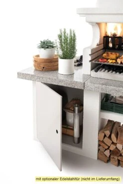 Palazzetti Grillkamin Glasgow 3 Inkl. Montagematerial -Natur Erlebnis Palazzetti Grillkamin Glasgow mit Tuer