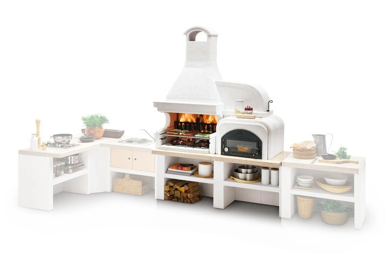 Palazzetti Gartenküche Malibu 2: Modul Grill Mit Backofen Rechts Inkl. Montagematerial 1 Palazzetti Gartenküche Malibu 2: Modul Grill Mit Backofen Rechts Inkl. Montagematerial