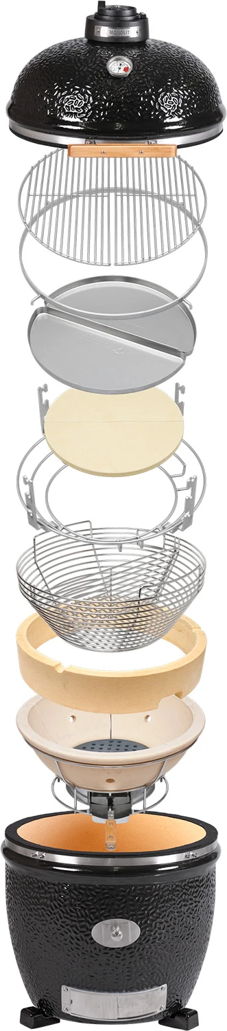 Monolith Grill LeCHEF PRO-Serie 1.0 Rot - OHNE Gestell Und Seitentischen 1 Monolith Grill LeCHEF PRO-Serie 1.0 Rot - OHNE Gestell Und Seitentischen