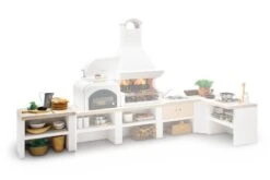 Palazzetti Gartenküche: Modul Arbeitsfläche, Marmortech Rot